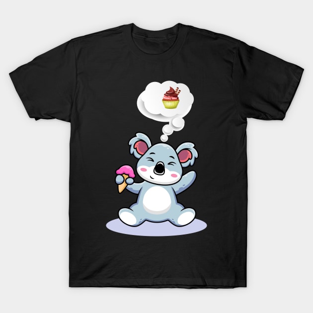 koala cupcake , funny koala T-Shirt by YOUNESS98